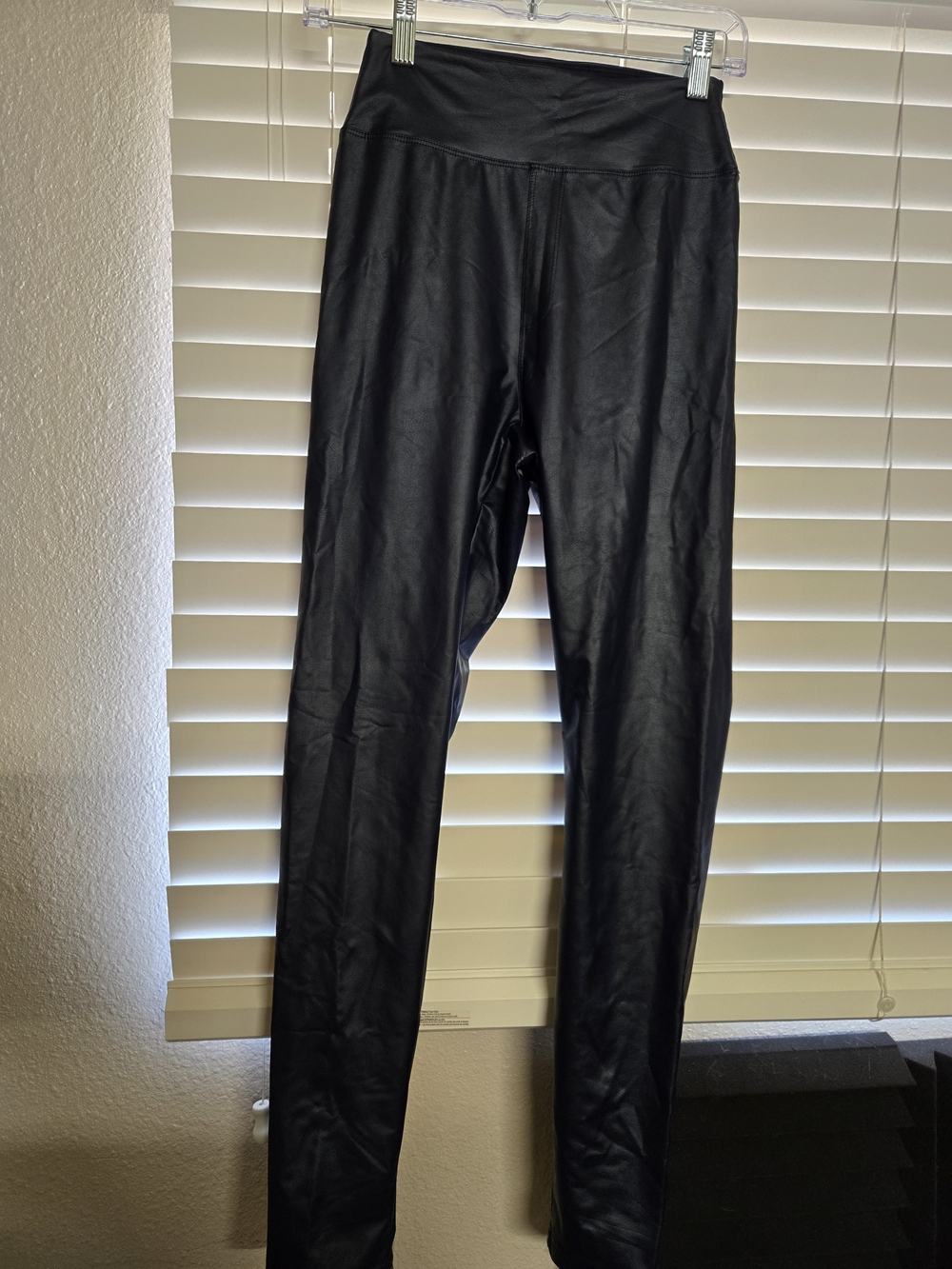 aerie Navy Faux Leather Leggings